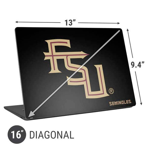Florida State FSU Seminoles Black Universal Laptop 16in (13 x 9.4in) Skin